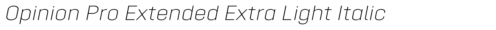 Opinion Pro Extended Extra Light Italic image